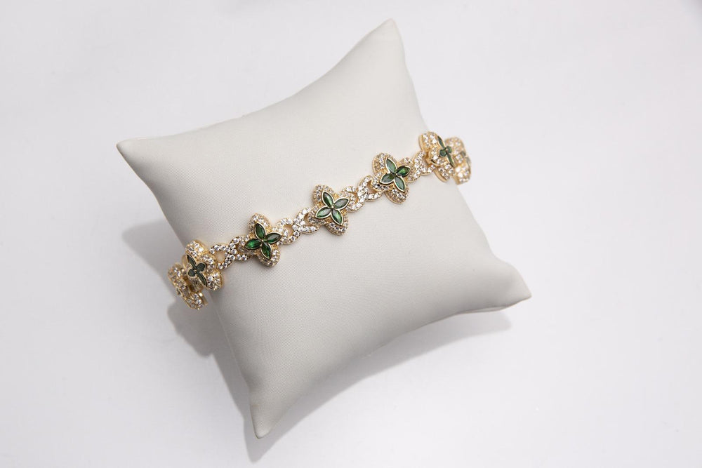 Pulsera chapada en oro 18k verde