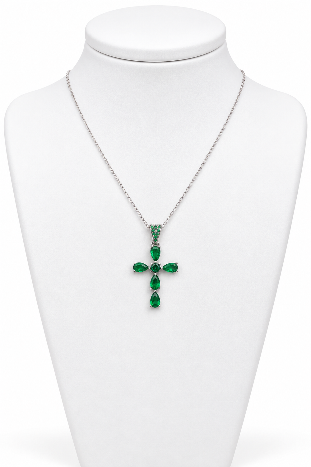 Colgante cruz verde