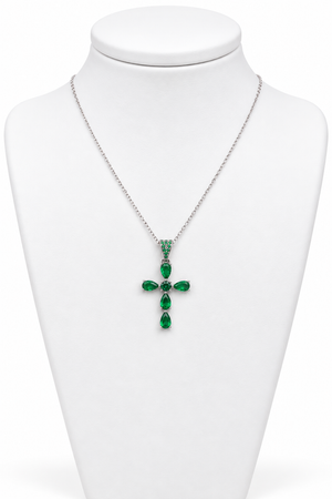 Colgante cruz verde