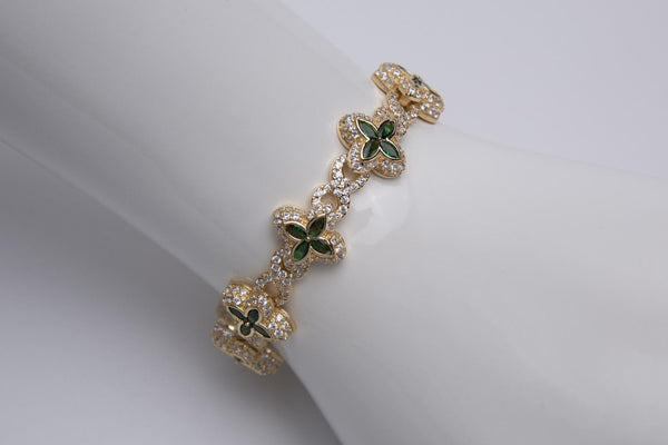 Pulsera chapada en oro 18k verde