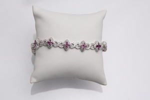 Pulsera de plata granate