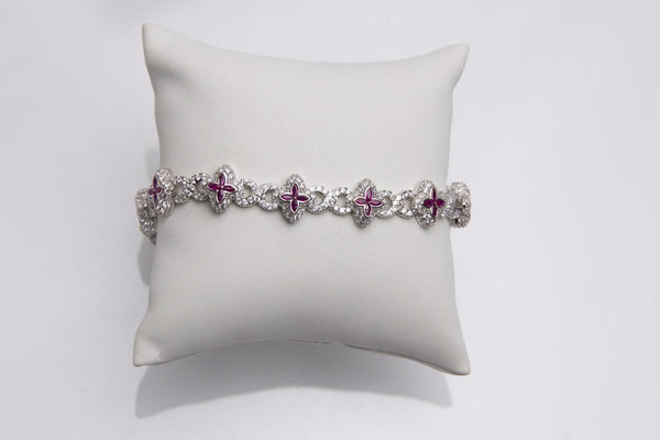 Pulsera de plata granate