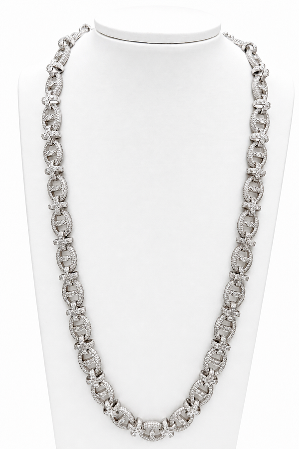 Cadena siner de plata y piedras