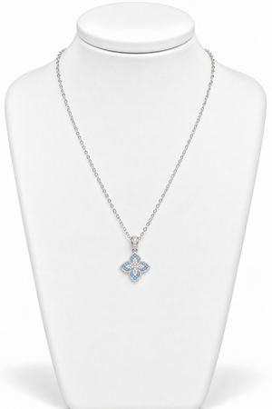 Collar Trébol Azul