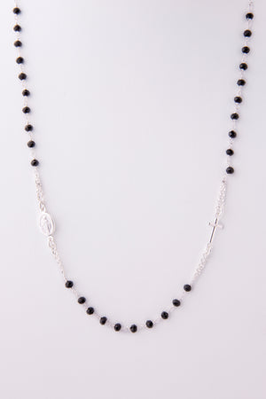 Collar rosario plata