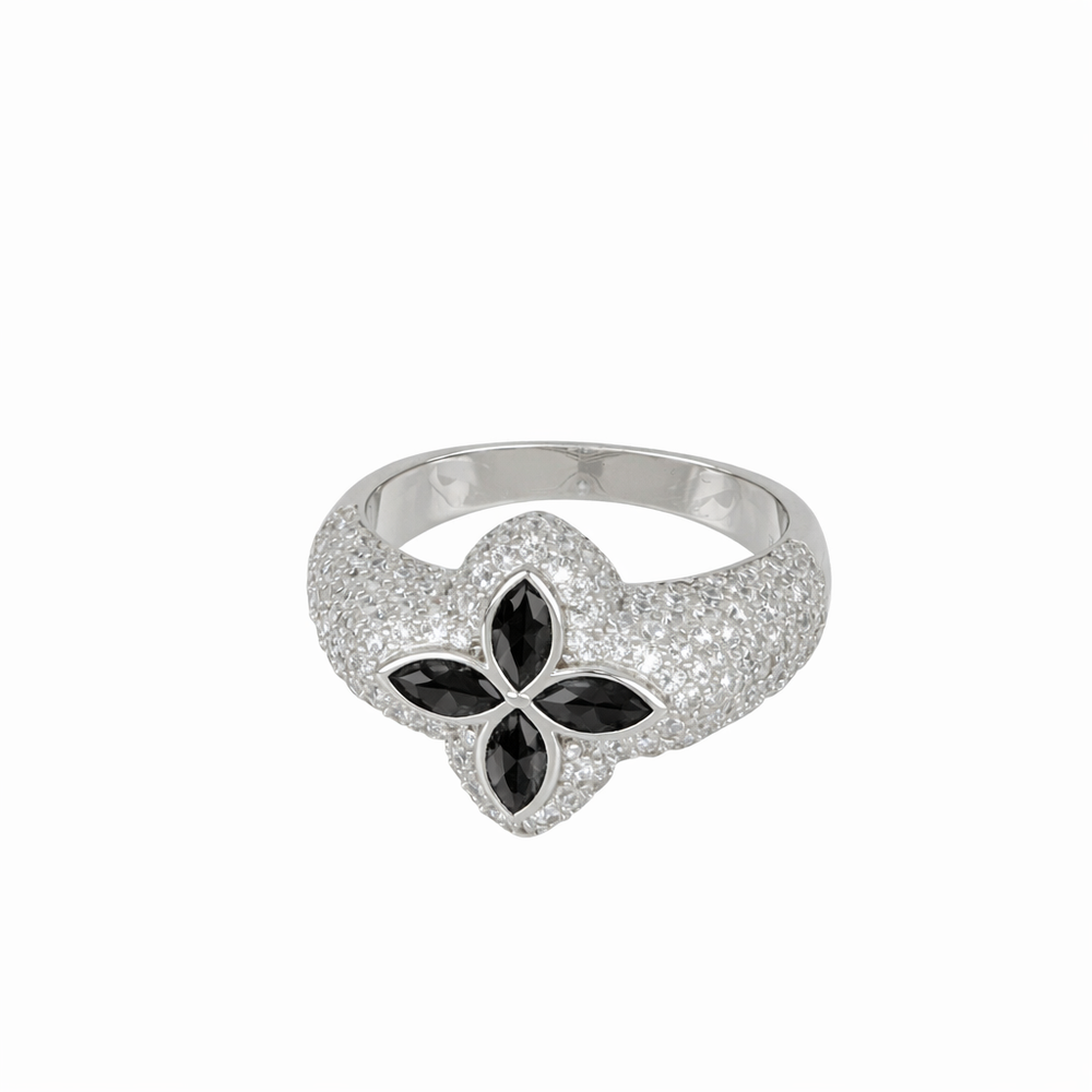 Anillo Flor Negro