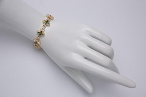 Pulsera chapada en oro 18k verde