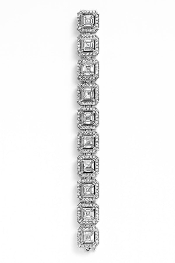 Cadena de plata con circonitas blancas
