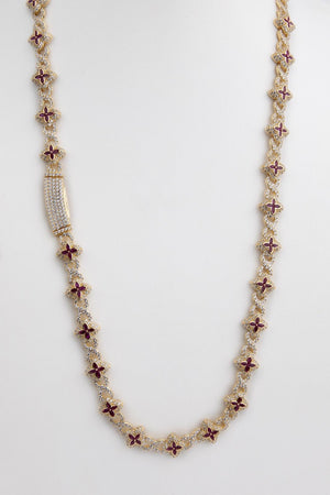 Cadena chapada en oro 18k color granate