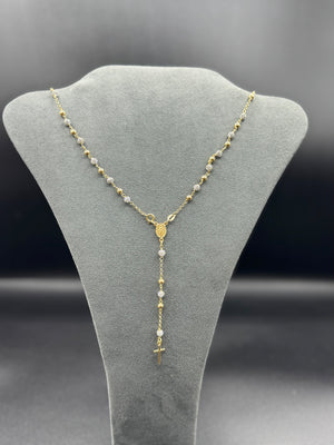 Rosario chapado de plata