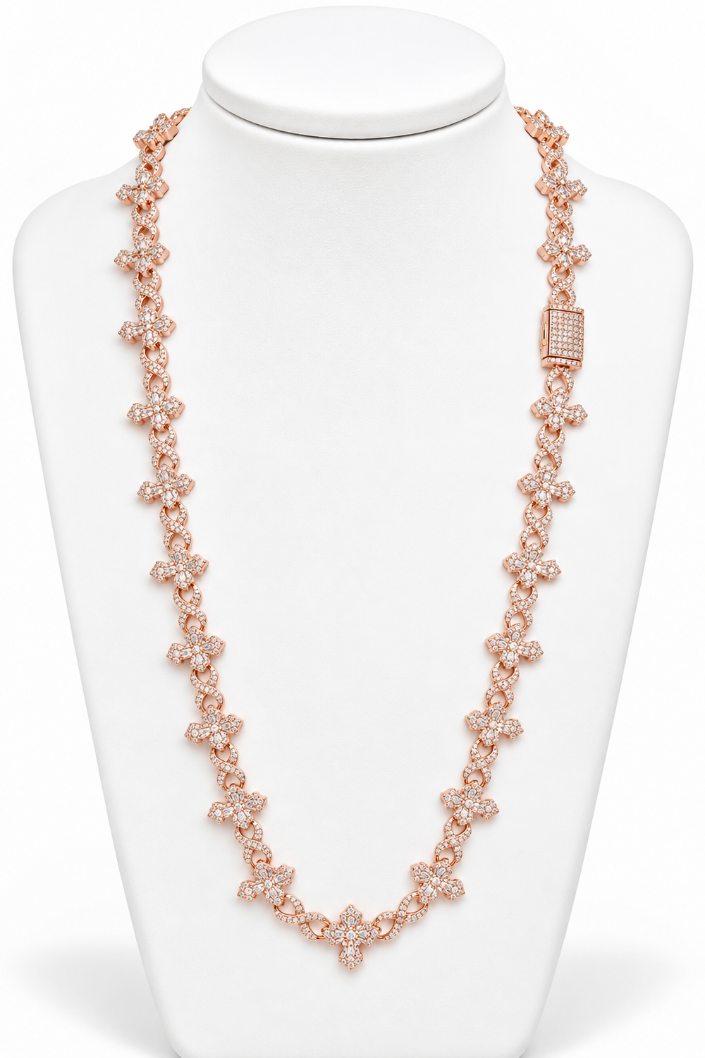 Collar Cruces Rosa