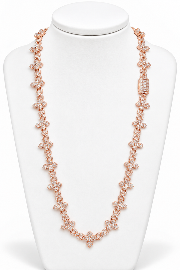 Collar Cruces Rosa