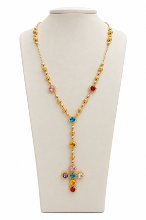 Collar Rosario Celeste