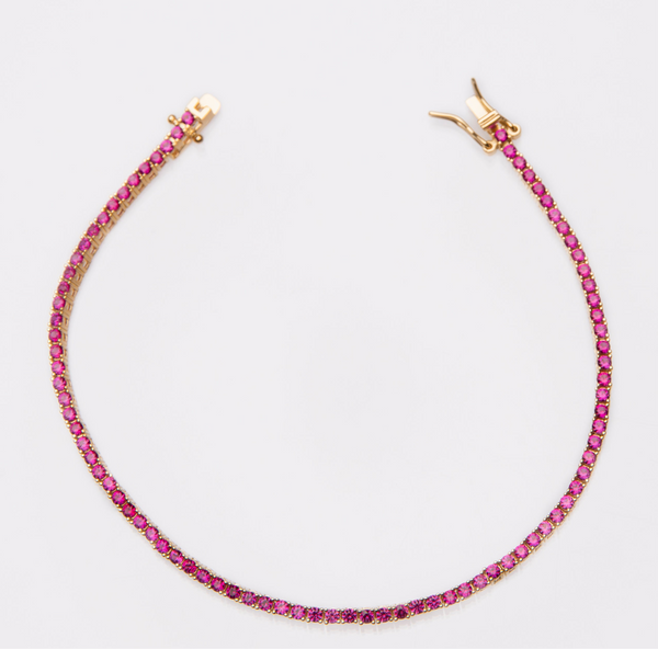 Pulsera riviere rosa