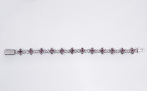 Pulsera de plata granate
