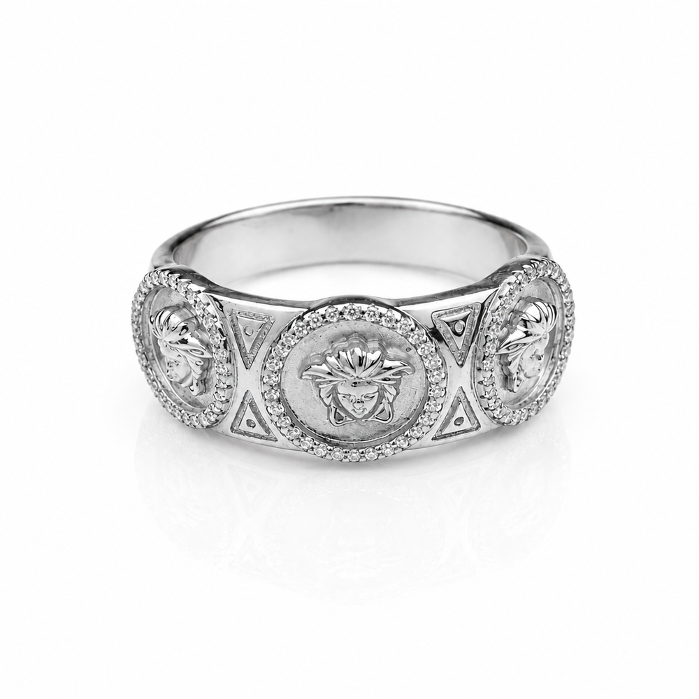 Anillo con 3 Logos plata