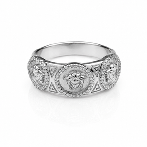 Anillo con 3 Logos plata