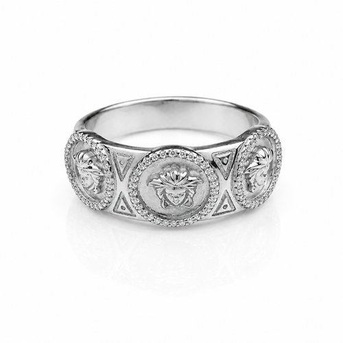 Anillo con 3 Logos plata