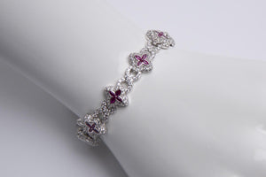 Pulsera de plata granate