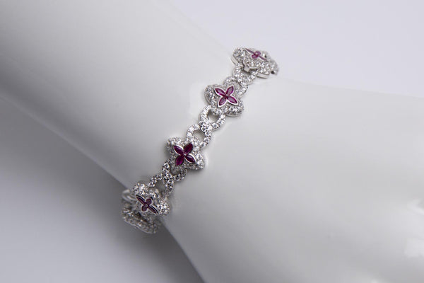 Pulsera de plata granate