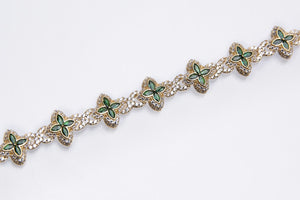 Pulsera chapada en oro 18k verde