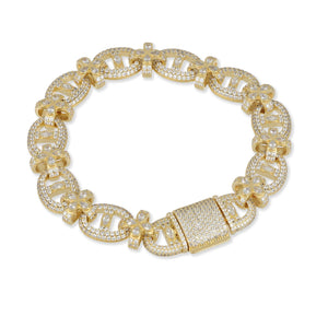 Pulsera siner en plata chapada