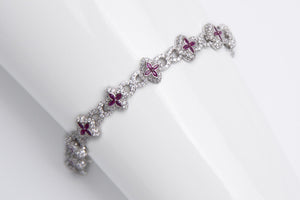 Pulsera de plata granate