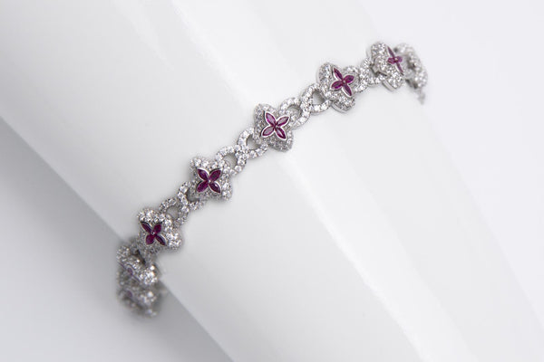 Pulsera de plata granate