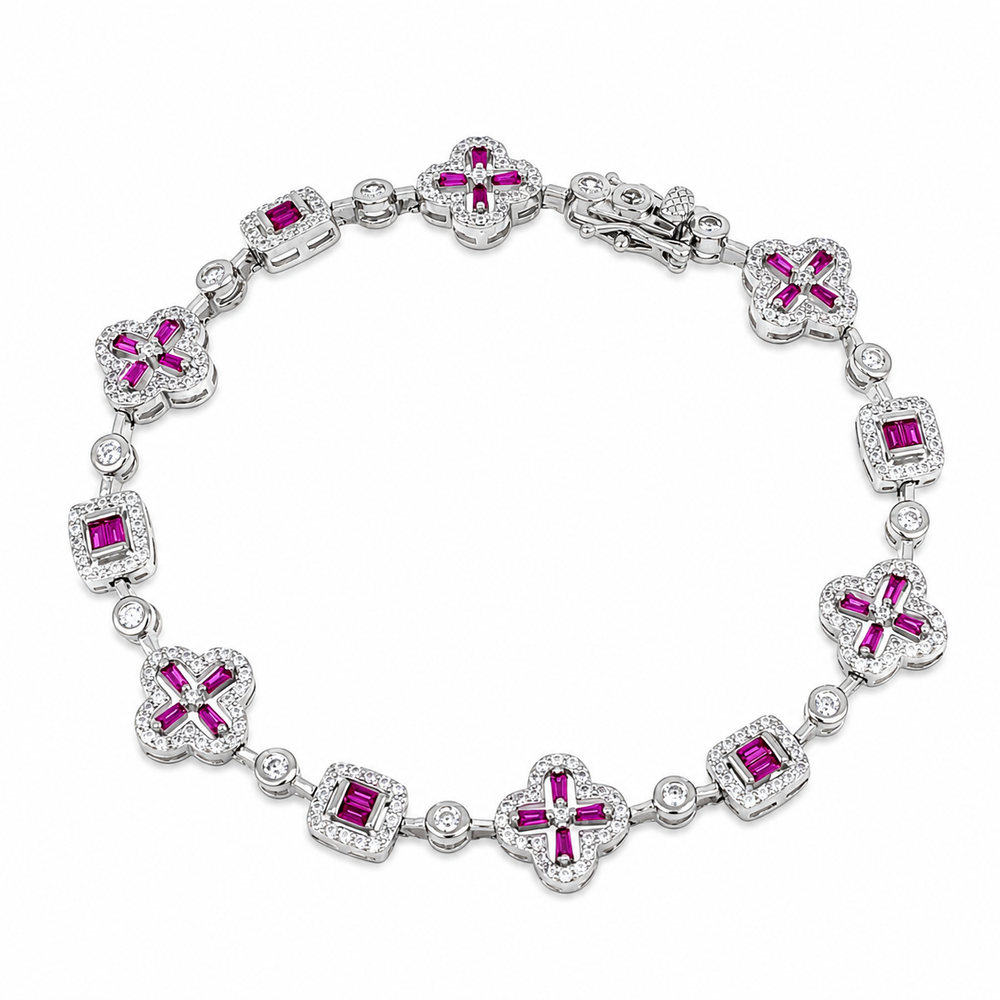 Pulsera Flor Roja