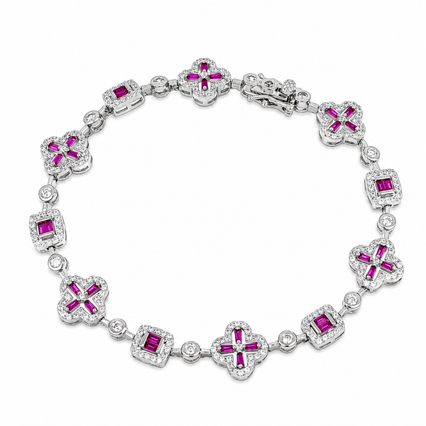 Pulsera Flor Roja