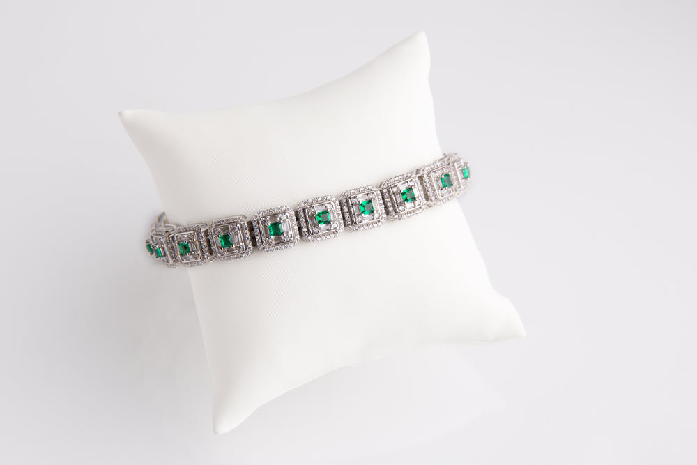 Pulsera de circonita verde