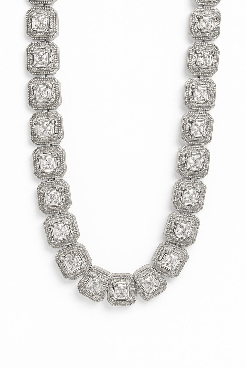 Cadena de plata con circonitas blancas