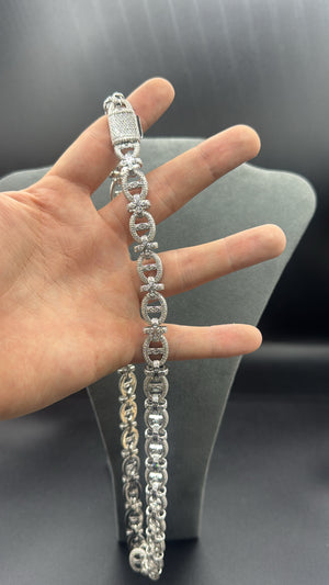 Cadena siner de plata y piedras