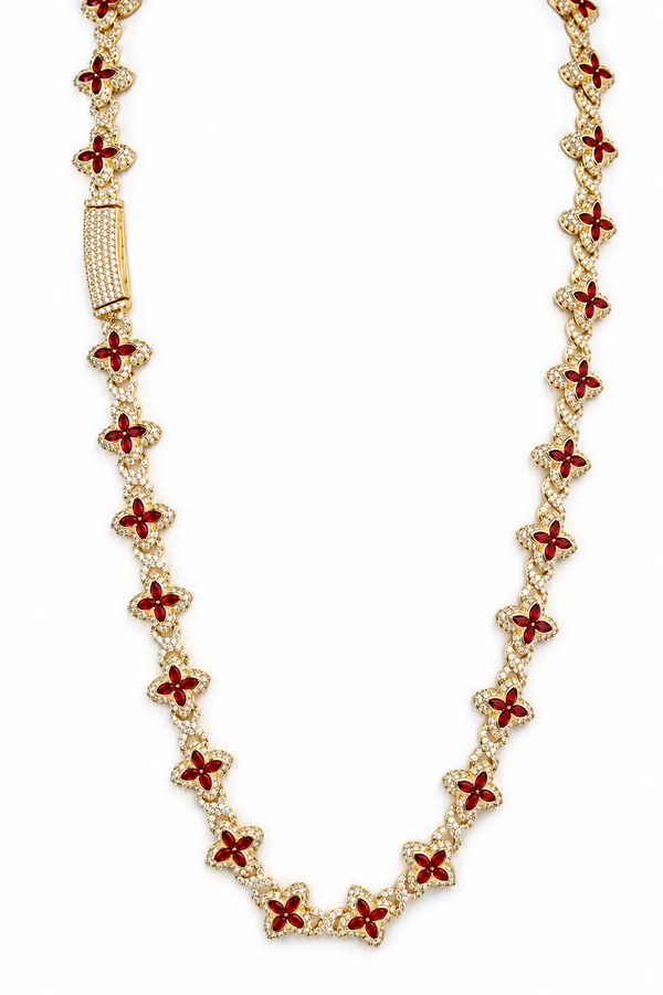 Cadena de Flores Rojas