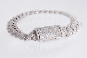 Pulsera cubana en plata