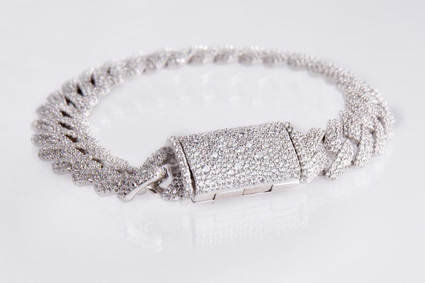 Pulsera cubana en plata