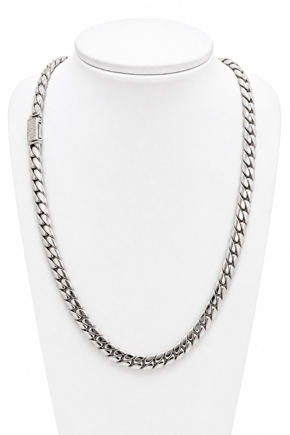 Cadena cubana plata 50 cm