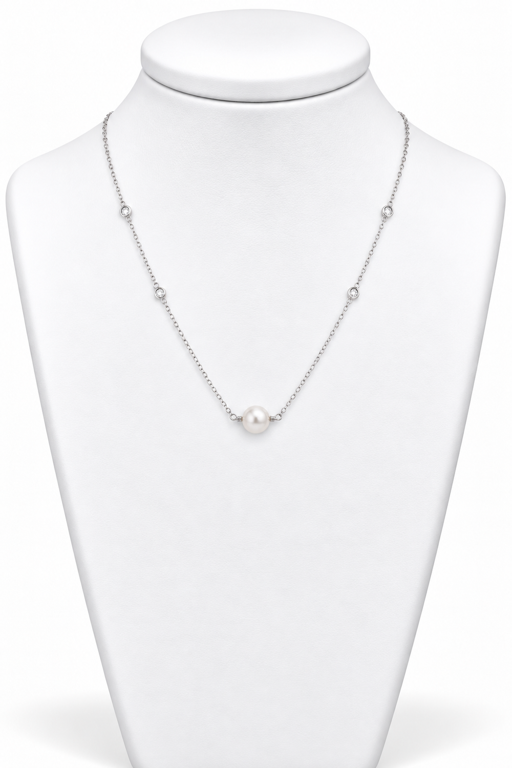 Colgante plata perla