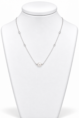 Colgante plata perla