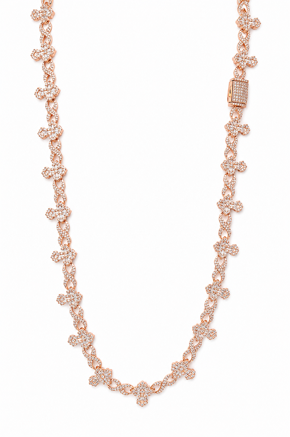 Collar Cruces Rosa