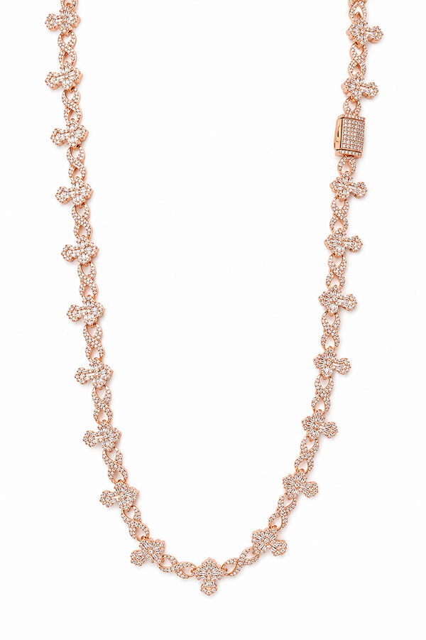 Collar Cruces Rosa