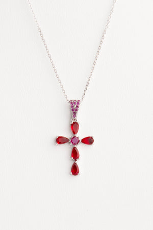 Colgante cruz rojo
