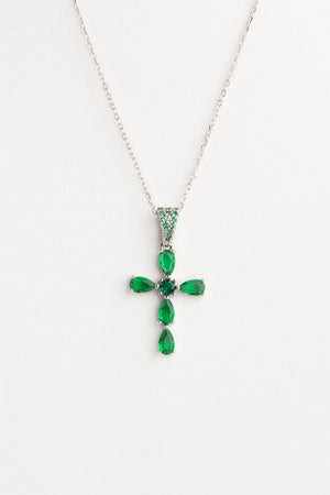 Colgante cruz verde