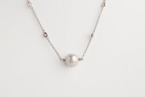Colgante plata perla