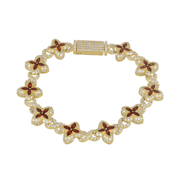 Pulsera Flor Roja