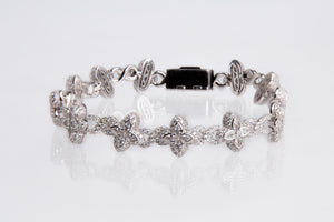 Pulsera de plata blanca