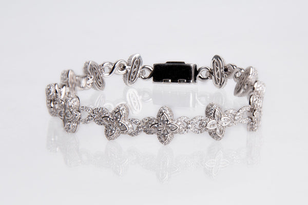 Pulsera de plata blanca