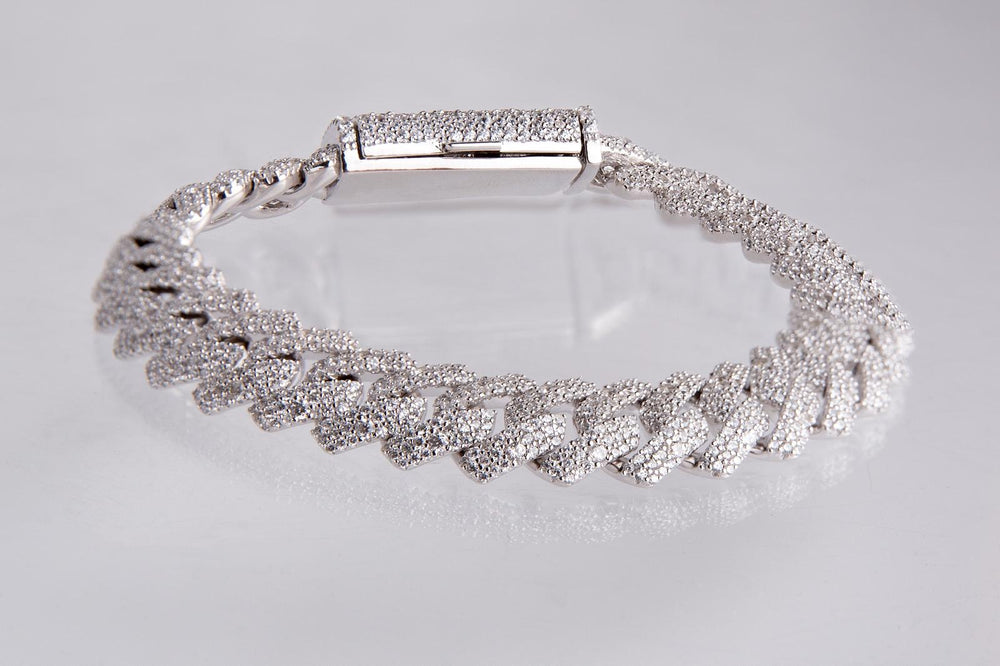 Pulsera cubana en plata