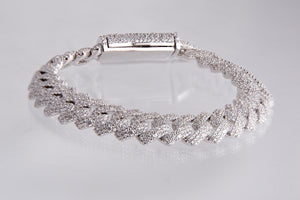 Pulsera cubana en plata