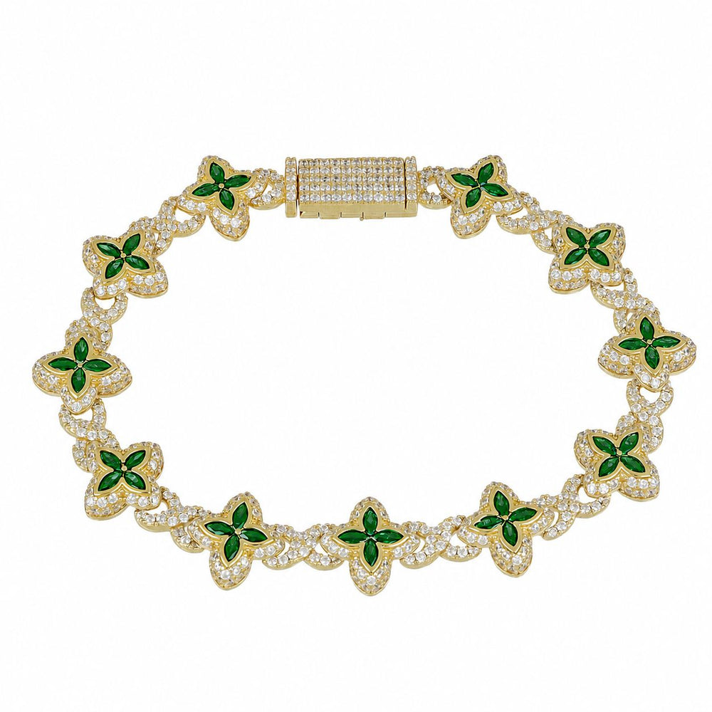 Pulsera chapada en oro 18k verde